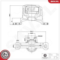 Esen SKV Lagerung, Motor Rechts, Vorne FüR Ford