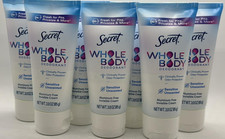 7PK Secret Whole Body Invisible Cream Deodorant  3 OZ EA  Unscented FAST SHIP
