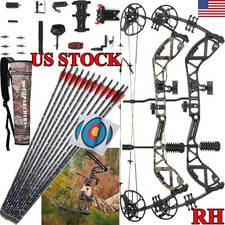 30-70lbs Archery Compound Bow RH Let off 75  Carbon Arrows for Shooting Hunting