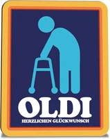 Geburtstagskarte Lustig Oldi Holzkarte - Geburtstagskarte Mit Umschlag - Lustige