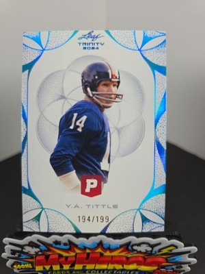 2024 Leaf Trinity Pristine Auction - Y.A. Tittle #100 Blue Foil 194/199