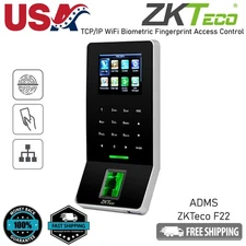 ZKTeco F22 Time Clock Fingerprint Time Attendance Machine Access Control ADMS