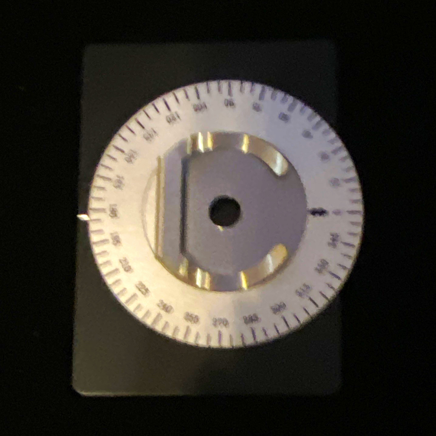 Rotary Positioning Stage 0-360° Degree Scale Angle Dial Plate
