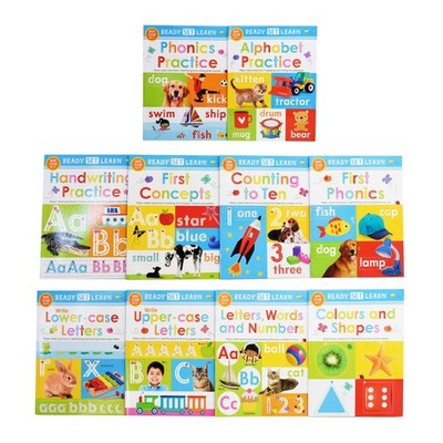 Ready Set Learn 10 Early Learning Wipe Clean Books Set - Ages 3+   Paperback
