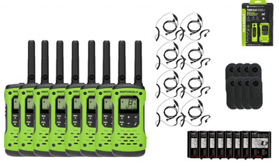 Motorola FRS Talkabout T600 H20 Two Way Radio 8-Pack Waterproof with Remote Mics