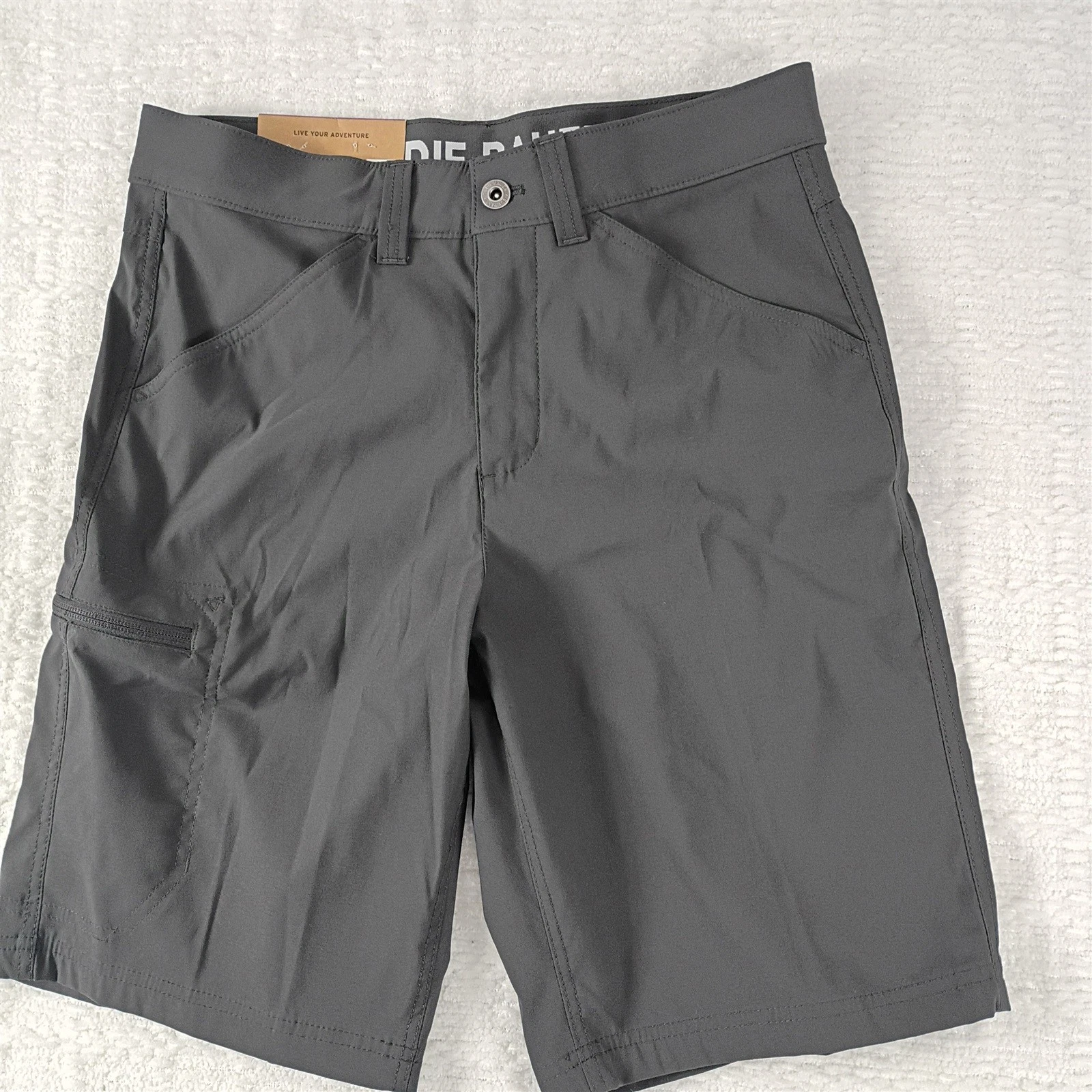 Eddie Bauer Shorts Mens 30 Black Rainier Tech Cargo Hiking Outdoor NWT