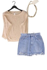 Completo moda donna taglia S con de.corp Esprit maglione taglia S e ornamento