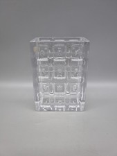 A Hadeland Art Glass Vase Design By Severin Brorby Norway Cube Model 'Ridder'