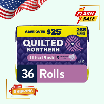 #ad SALE Quilted Northern Ultra Plush 3 Ply Toilet Paper 36 rolls 255 sheets roll $30.46