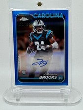 2024 Topps Chrome Rookie Auto Jonathon Brooks #RA-JBR  Blue Refractor /150