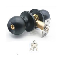 Round Door Knob with Lock Handle Lever Lockset Entry Privacy Passage Internal