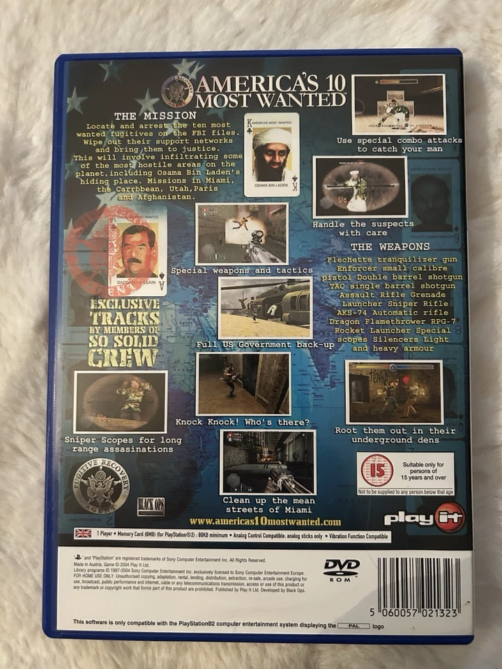 America’s 10 Most Wanted (Sony PlayStation 2, 2005) - PAL - PS2 - Image 2 of 3