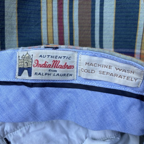 Polo Ralph Lauren Men’s Size 32 Authentic India Madras Plaid Casual 9.5” Shorts - Picture 6 of 11