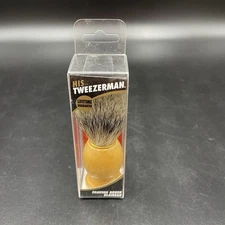 Tweezerman Shaving Brush Badger Bristles Wood Handle 2006 NEW Original Box NOS