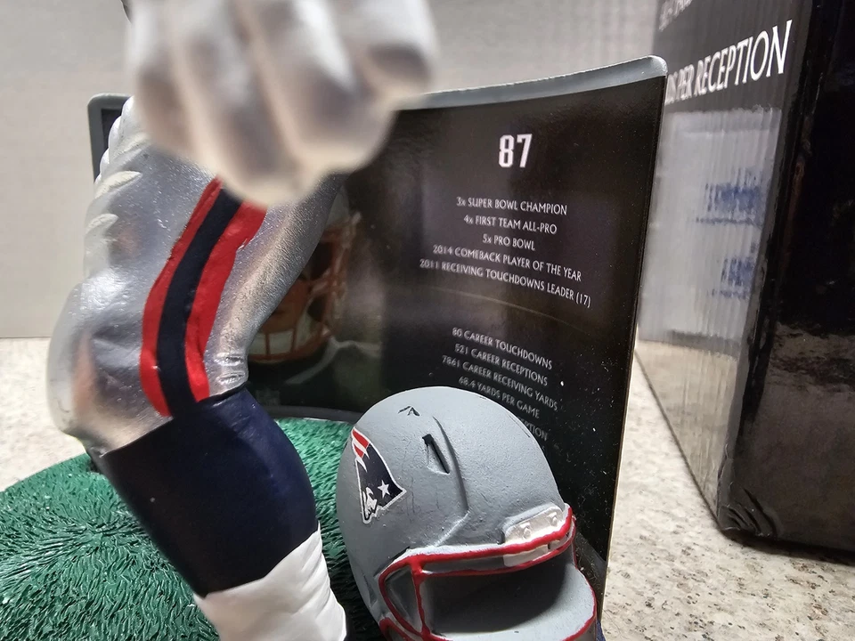 Bobblehead Rob Gronkowski New England Patriots NFL FOCO Nuevo en Caja Grandes del Fútbol Foto 4 de 4