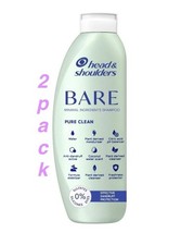 LOT OF 2 Head & Shoulders BARE Pure Clean Anti-Dandruff Shampoo 13.5 Oz Each