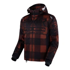 FXR Mens RRX Snowmobile Jacket Winter/Waterproof Thermal YKK Rust Plaid/Black