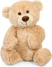 Teddy Bear Stuffed Animal, 18 Inch Brown Stuffed Teddy Bear Plush Toy, Soft Plus