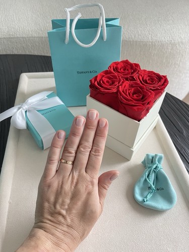 Tiffany & Co. T&CO. Band Ring 18K Rose Gold Sz 4.5 $1,400