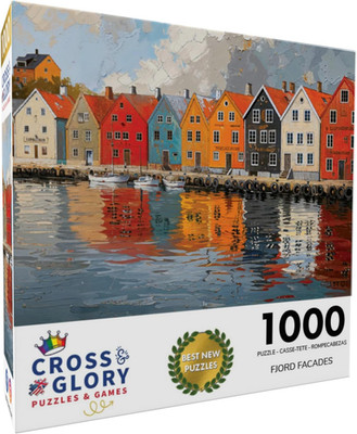 Cross & Glory Fjord Facades: Norway'S Water'S Edge 1000 Piece Jigsaw Puzzle NEW