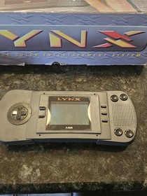 Atari Lynx Handheld Console PAG-0201 & Original Box + Chips Challenge Game Parts