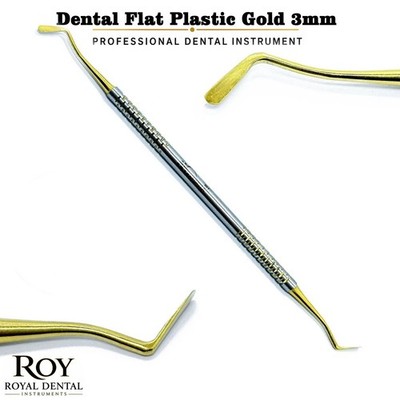 Dental Flat Plastic 3mm Composite Filling Instruments Titanium Coated Tips CE