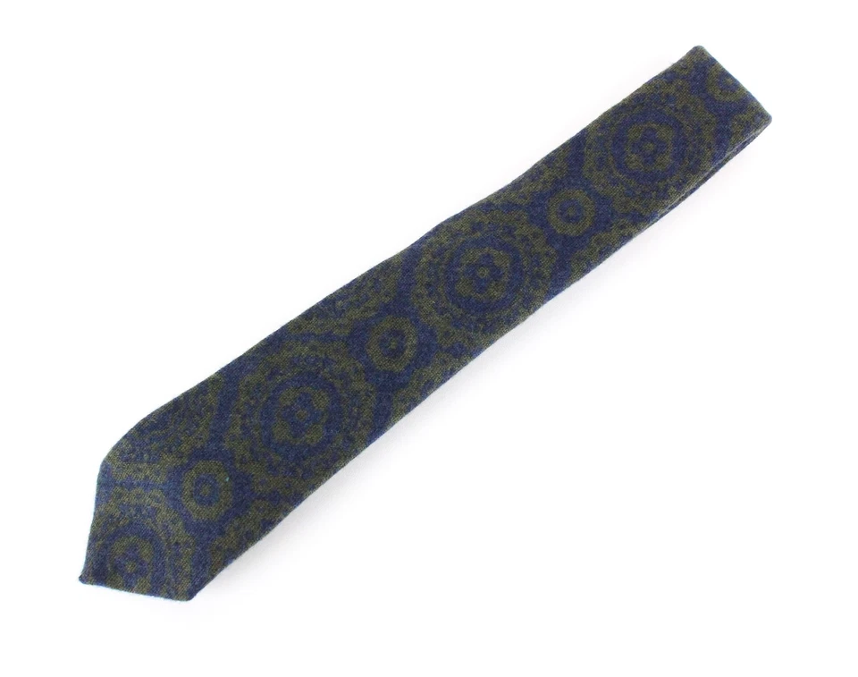 SUITSUPPLY Corbata Para Hombre ~150 x 8 cm Azul Estampado Gráfico Lana Mezcla Seda Prendas para el Cuello Foto 2 de 4