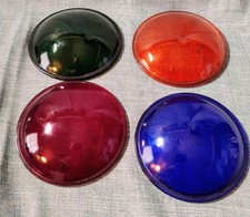 Set of 3 MAJOR - KOPP Heat Resisting - 5 5/8  Stage Light Glass Lens plus green