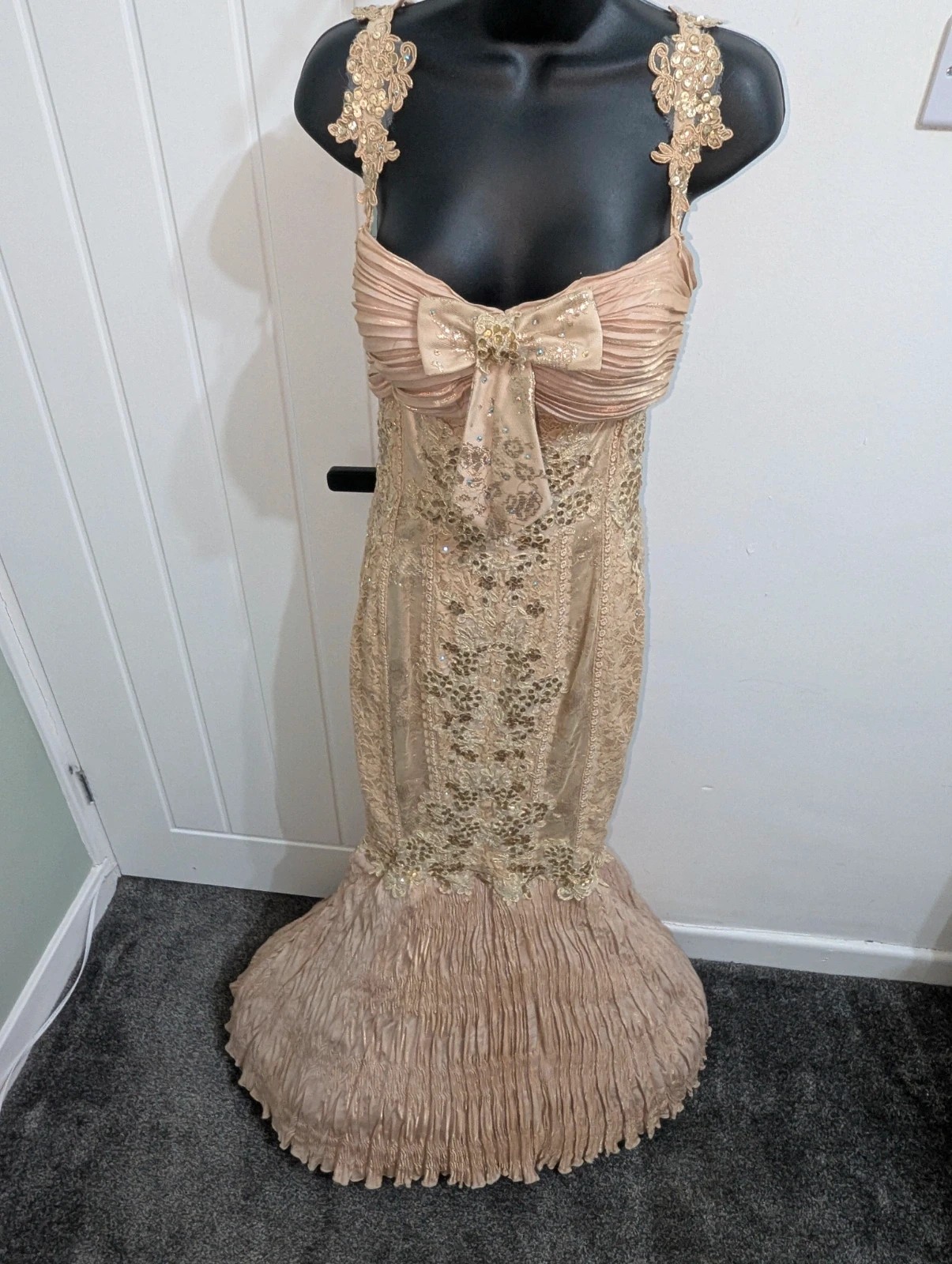 Archival Rare Y2K Gina Love for Catwalk Collection London Corset Fishtail Gown image 6