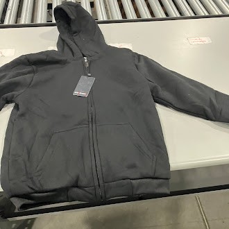 СПОРТИВНАЯ КУРТКА НА МОЛНИИ - РАЗМЕР: МУЖСКОЙ 14 - ЧЕРНЫЙ