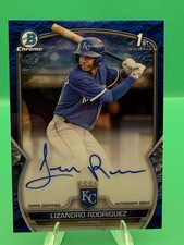 2023 Bowman Blue Lunar Crater Refractor /150 Lizandro Rodriguez Auto