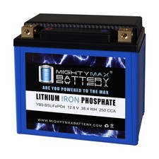 Mighty Max YB9-BS Lithium Replacement Battery for Kawasaki 500 H1 Series 69-72