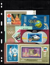 Hungary 6x MNH Souvenir Sheets IMPERFORATE 1972–1973 Olympics Apollo IBRA