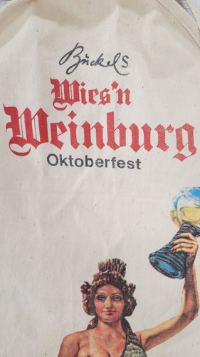 Vintage Lady Bavaria Apron Brickel's Wies'n Weinburg Oktoberfest Germany Rare - Picture 3 of 8