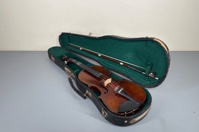 Violin Labeled Antonius Stradivarius Copy, with Bretton Mark, Used Condition
