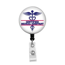 Certified Medical Assistant 2, CMA - Retractable Badge Holder - Badge Reel - Lan
