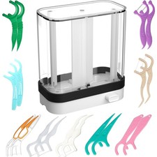 Empty Floss Pick Holder, Floss Pick Dispenser for Cleaning Teeth, Travel Flos...