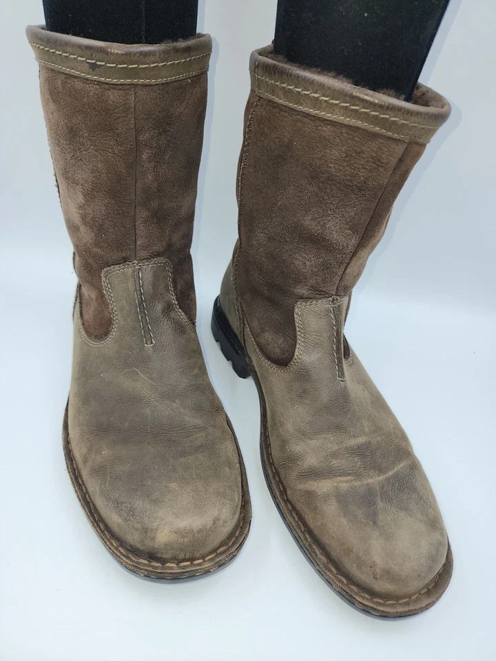 UGG Hartsville Sheepskin Leather Boots Brown 5626 Mens Winter Size US 12 EU 45.5 - Image 2 of 4