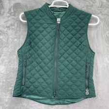 Pikeur vest women 12 green Quilted‎ Equestrian Full Zip Riding horse competition