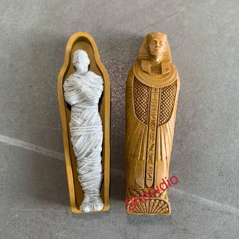 Decoração modelo múmia egípcia escala 1/12 para brinquedos acessórios figura de ação 6" - Imagem 2 de 4