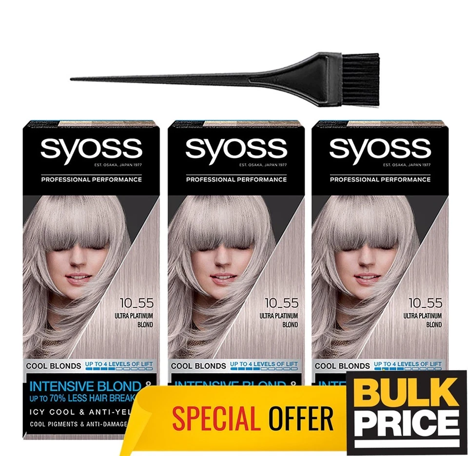 Syoss 10-55 Ultra Platinum блондинка профессиональный салон качества цвет волос 3-Pack - Изображение 2 из 4