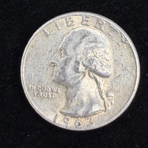 90% Silver 1963 Washington Quarter Pre-1965 Circulated US Junk Silver Coin 7-15