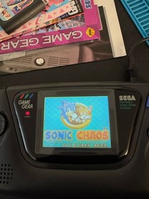 Sega Game Gear Super Sonic System Console Bundle RECAPPED Works Great!