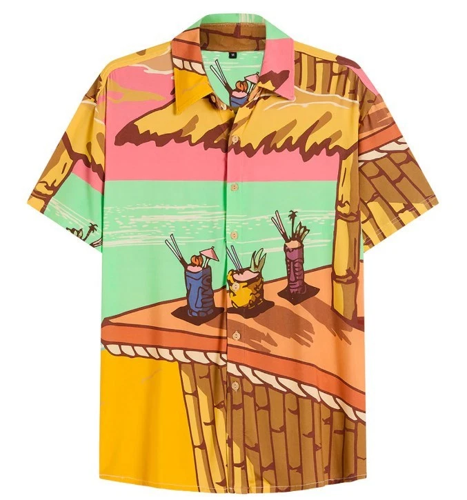 Three's a Crowd Hawaiian Shirt - In Multi Colour