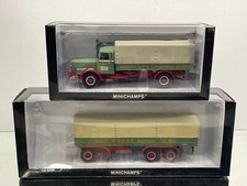MINICHAMPS BUSSING 8000S + KASSBOHRER TRAILER WANDT SPEDITION -1:43- GOOD IN BOX