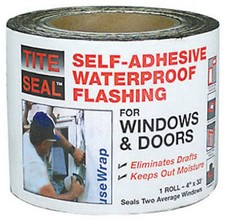 Self-Adhesive Waterproof Flashing 4" W X 33 ft. L Rubber White White