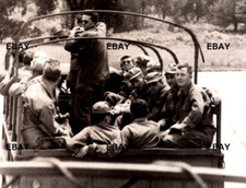 Vintage Snapshot US Army Soldiers Back Of Truck Germany WW2