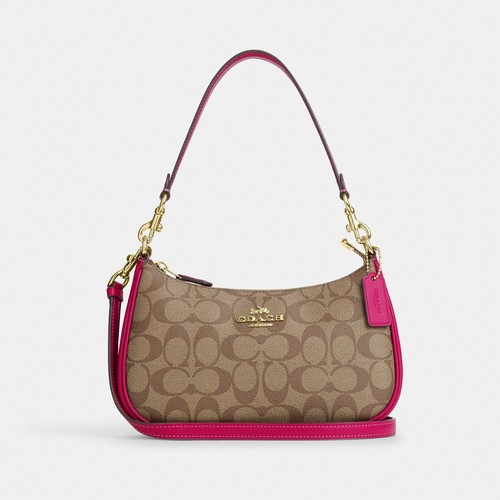 NWT Coach Teri Shoulder Bag In Signature Canvas/ colorblock - Picture 123 of 159