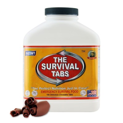 Hurricane emergency preparation food survival tabs  15 days supply chocolate