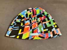 Turtle Fur Hat Beanie Abstract Multicolor Winter Cap Kids Warm Cozy EUC